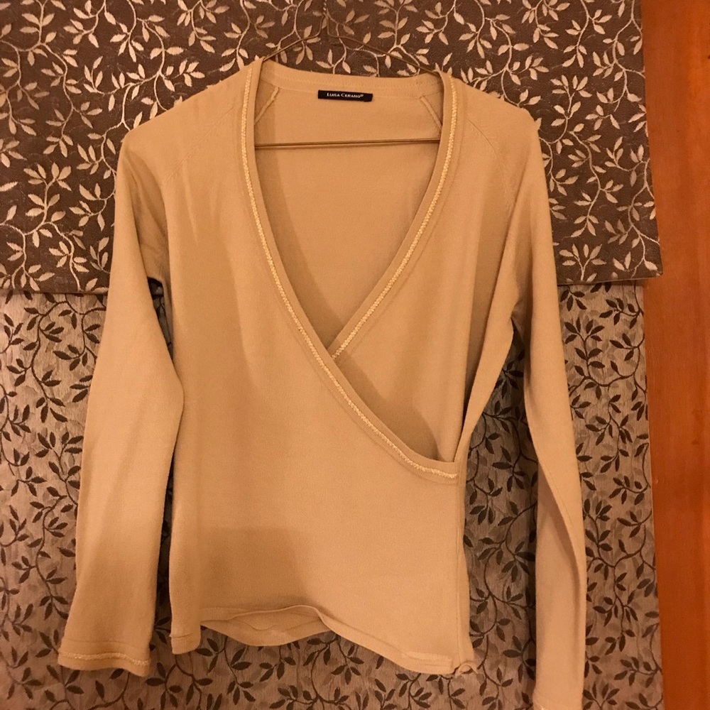 V neck wrap sweater